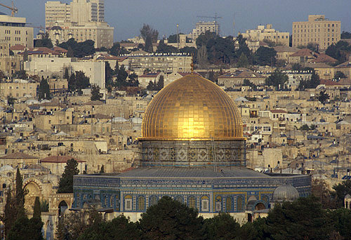 Israel, Jerusalem, the Dome of the Rock at dawn