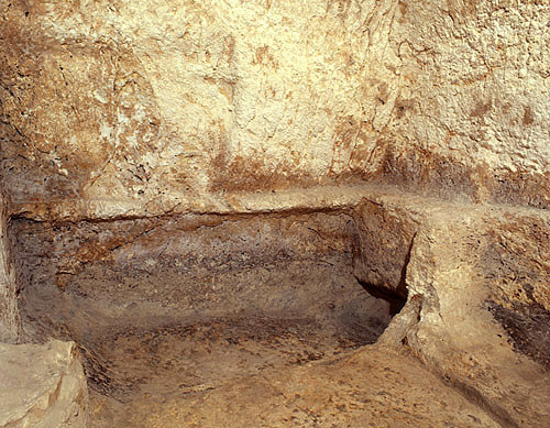 Israel, Jerusalem, the Garden Tomb a view of the interior