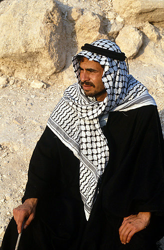 Israel, young Arab dressed in traditional clothes, south west of Jerusalem