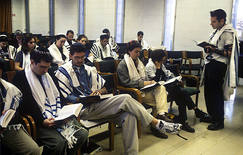 Israel,Jerusalem, prayers in the  reform synagogue at the Hebrew Union College