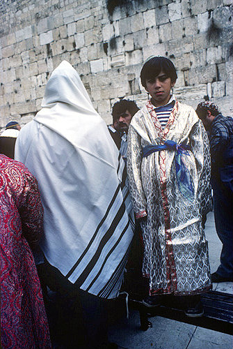 Israel, Jerusalem, Western Wall, Moroccan Bar Mitzvah ceremony