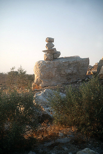 Israel, boundary marker stones between Bethlehem and Beersheva