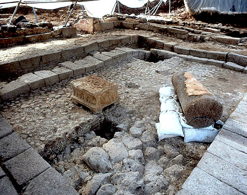 Israel, Magdala, Galilee, recently excavated first century synagogue