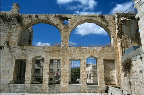 Israel, Nablus, courtyard of largest Abd Al-Hadi family palace