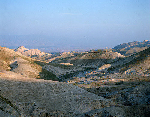 Israel, the Judean Hills east of Jerusalem at sunset