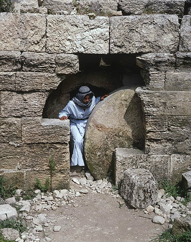 Israel, the best preserved tomb with a rolling stone