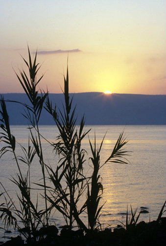 Israel, Sea of Galilee at sunrise