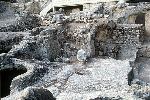 Israel, Jerusalem, St Peter in Gallicantu, ruins of Caiaphas