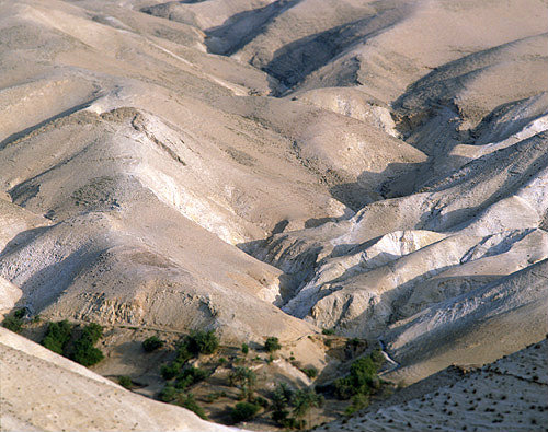 Israel, Wadi el Qilt in the Judean Hills looking east