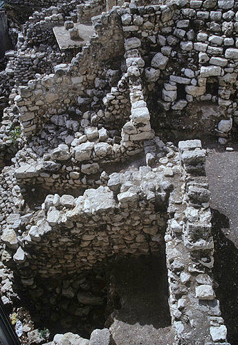 Canaanite houses, excavations, City of David, Jerusalem, Israel