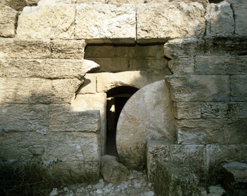 Israel tomb with rolling stone south west of Hebron