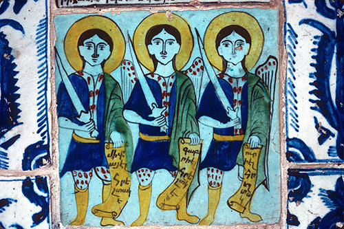 Israel, Jerusalem, the Armenian Cathedral, Archangels Michael, Gabriel and Uriel