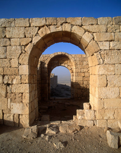 Arch in wall of fortress, Avdat, Israel