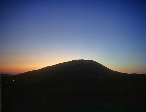 Mount Tabor at sunset, Israel