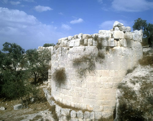 Israel, Sebaste, Hellenistic tower at west gateway