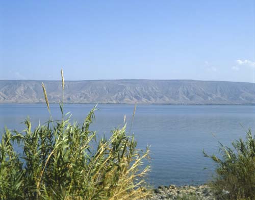 Sea of Galilee, view to east, Israel