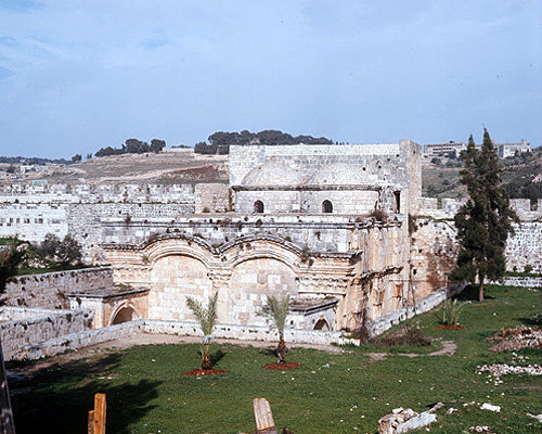 Israel, Jerusalem interior of the Golden gate, walled up by the Arabs in 810AD