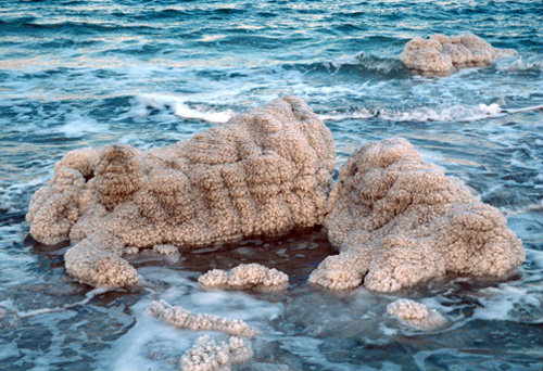 Israel salt formations in the Dead Sea