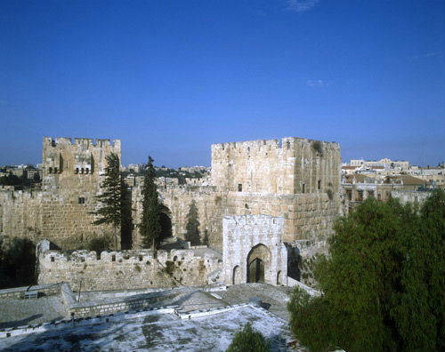 Israel, Jerusalem, the citadel, north west tower and David