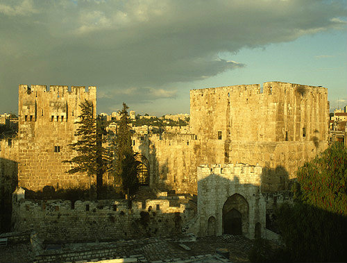 Israel, Jerusalem, the Citadel, the north west tower and David
