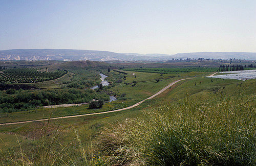 Israel, the Jordan Valley and the Mountains of Gilead in the distance