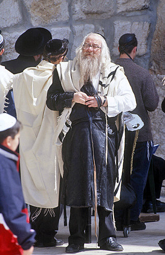 Israel, Jerusalem, Orthodox Jew at the Western Wall