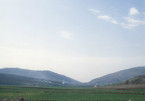 Mountains of Gerizim and Ebal, Ebal being close to ancient Shecham, Samaria, Israel