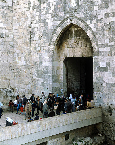 Israel, Jerusalem, the Damascus  Gate in the Northern City Wall
