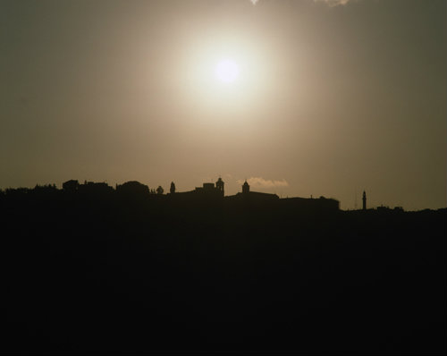 Israel Bethlehem just before sunset