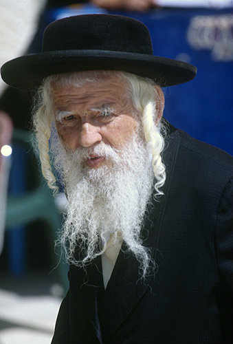 Israel, Jerusalem, an old Orthodox Jew near the Western Wall