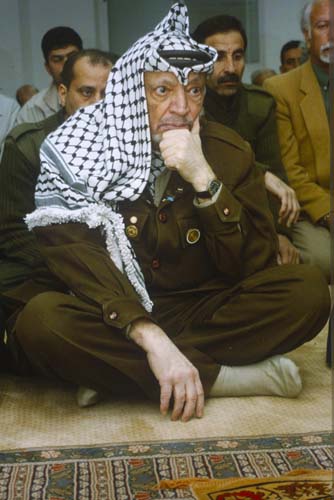 Yasser Arafat, 1929-2004, leader of Fatah political party, founded 1959, Chairman of Palestine Liberation Organization