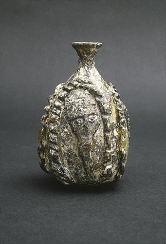 Glass vase, one of three faces of Christ on its exterior, fifth century AD in Shlomo Moussaieff
