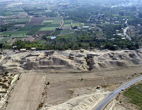 Jericho Tel, aerial view from west, Israel