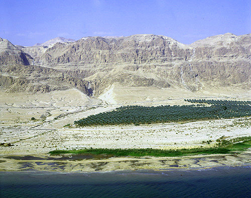 Aerial, Israel, view of the Dead Sea and Judean Hills looking west