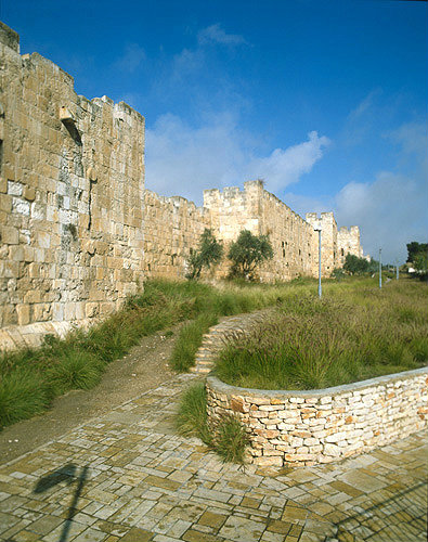 Israel, Jerusalem, the City Walls north of the Lion Gate