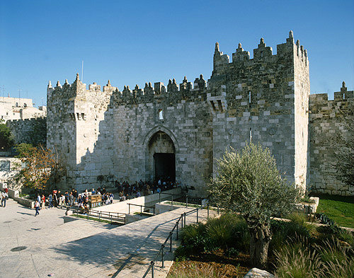Israel, Jerusalem, the Damascus Gate in the northern City Wall