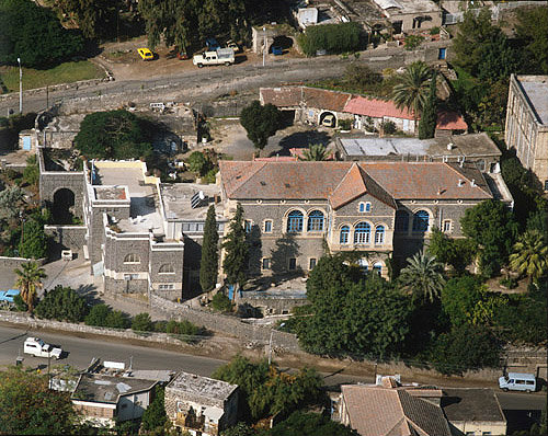 Israel, Tiberius, aerial view of the Scottish Hospice