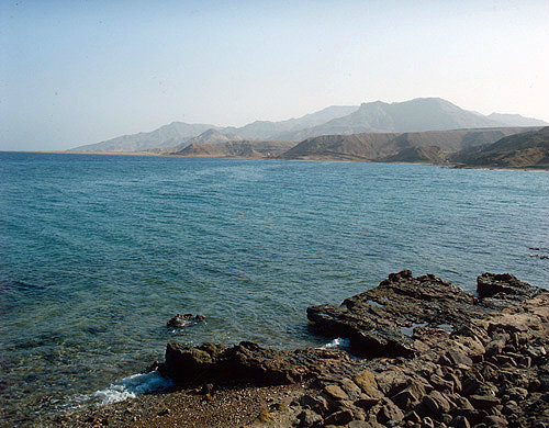 Israel, the Dead Sea with the Judean Hills beyond