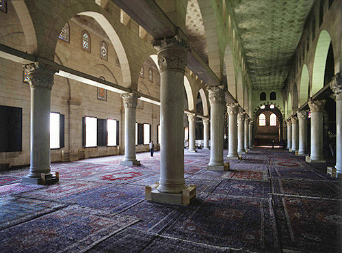 Israel, Jerusalem, Al Aqsa Mosque dating from the 11th century, interior