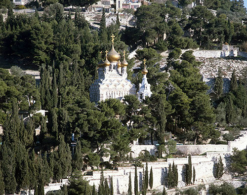 Israel, Jerusalem, the Church of Mary Magdalene on the Mount of Olives built in 1886 by Czar Alexander III