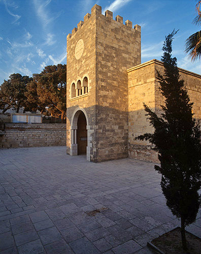Israel, Jerusalem, the Franciscan Church at Bethage, the Palm Sunday Procession starts here