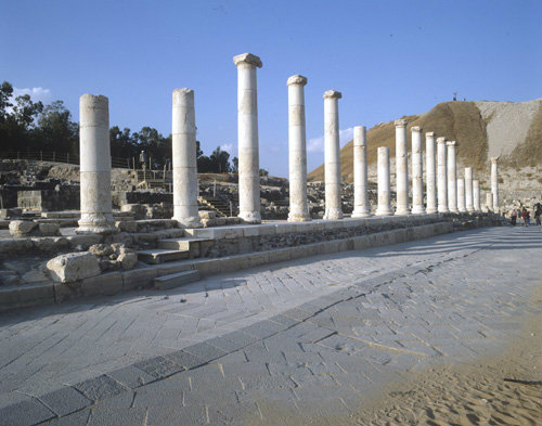 Columns lining Palladius Street, 4th century, Beth Shean, Israel