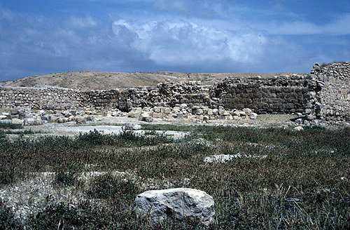Israel, Jerusalem, ancient wall and the  Inn of the Good Samaritan before restoration