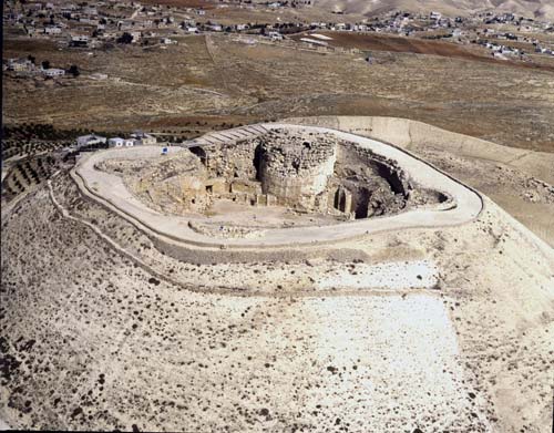 Herodium, Herodion (Har Hordos), aerial view from west, Israel