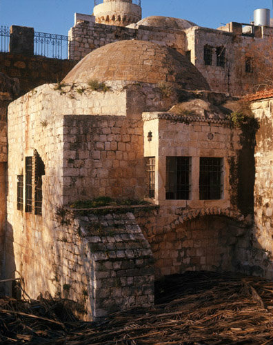 Israel, Jerusalem, Mount Zion, exterior of the Room of the Last Supper
