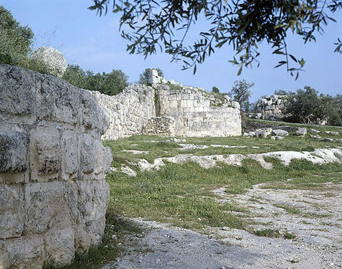Entrance gate and city walls of Sebaste, Samaria, Israel