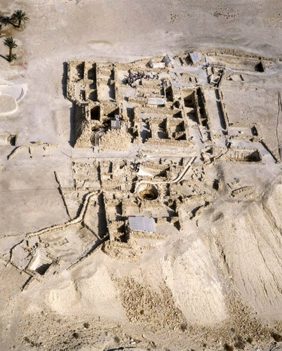 Israel, Qumran, aerial view of Essene settlement, 1st century BC- 1st century AD