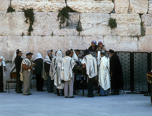 Israel, Jerusalem, Orthodox Jews by the Western Wall