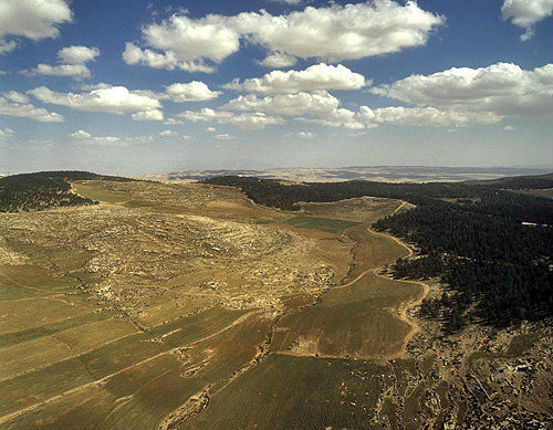 Valley between Susya and Tel Arad, aerial view, Israel