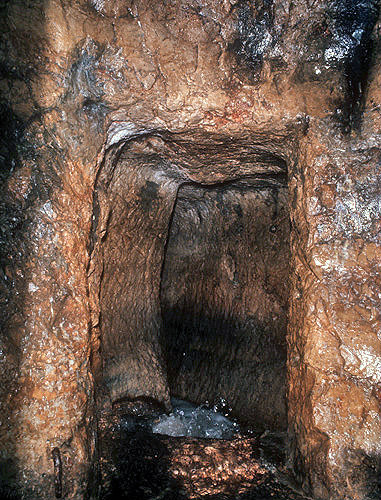 Spring of Gihon and entrance to Hezekiah
